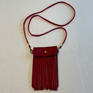 Vintage Women’s OKPTA # 1519426 Fringe Suede Crossbody Wristlet